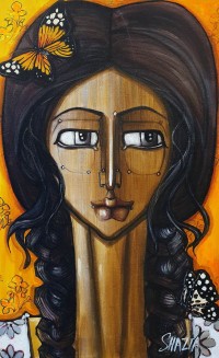 Shazia Salman, 18 x 30 Inch, Acrylics on Canvas, Figurative Painting, AC-SAZ-072